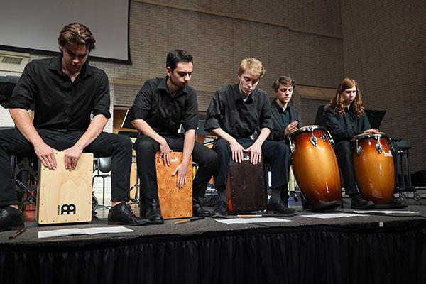 students percussion concert